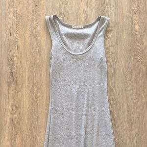 Long ribbed gray bodycon dress Size Small